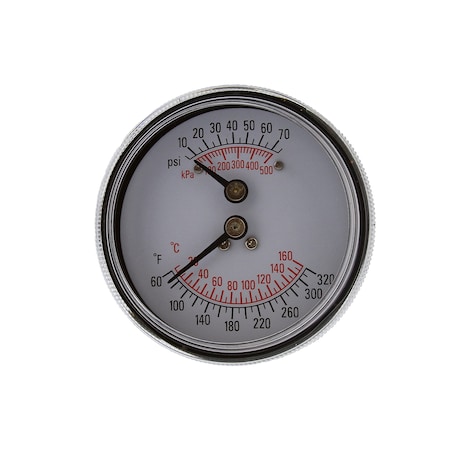 Jones Stephens 2-7/8in. 75 psi Dual Scale Boiler Gauge J40575